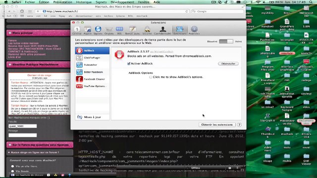 Tutoriel plugin safari pubs + facebook + youtube