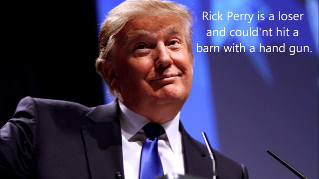 Rick Perry and Donald Trump are out for each other's heads.