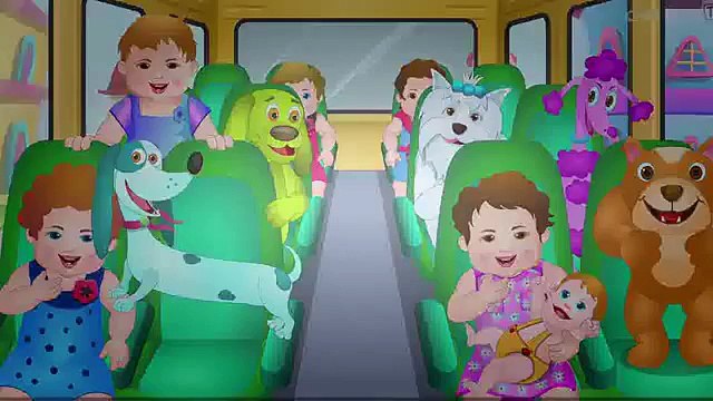 Wheels on the Bus Go Round and Round Rhyme Popular Nursery Rhymes and Songs for Children