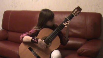 Girls Guitar Skills improve with 8 years practice in recap video!