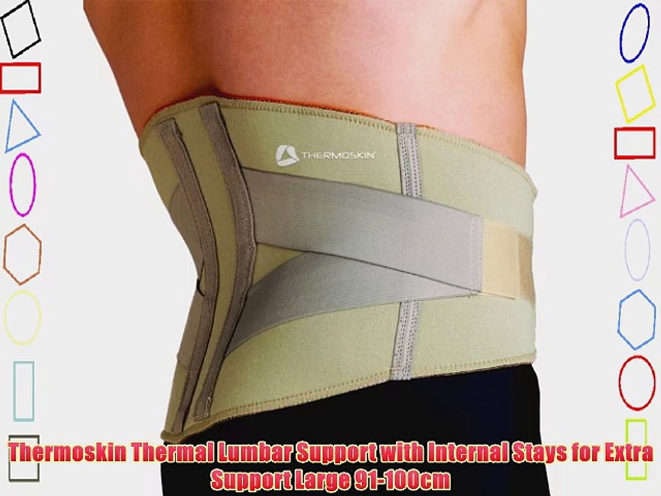 Thermoskin Thermal Lumbar Support with Internal Stays for Extra Support Large 91-100cm