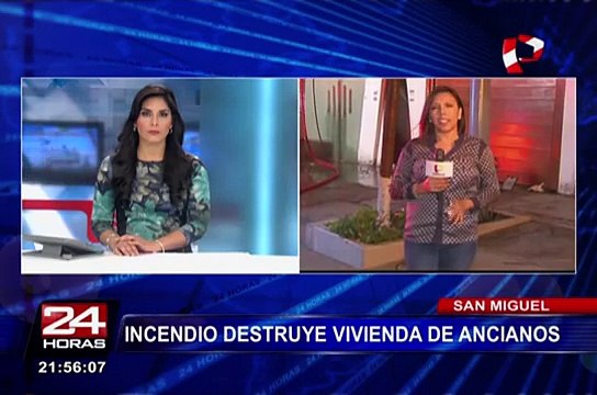 San Miguel: incendio destruye vivienda de ancianos