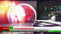 Equipo de RT alcanzado por los gases lacrimógenos en Chile