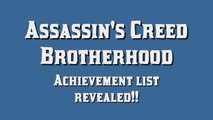Assassins Creed: Brotherhood Achievement List