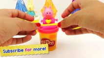 Disney Frozen Princess dough dress Peppa Pig Play Doh makeover with Princess Anna