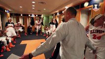 Illinois Women's Basketball vs #17 Iowa 1/8/15 Post-Game Celebration