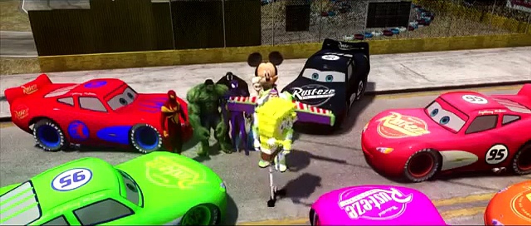 Fast and Furious Mcqueen Cars Frozen Elsa Mickey Mouse Buzz Lightyear Spiderman Hulk VENOM Spongebo