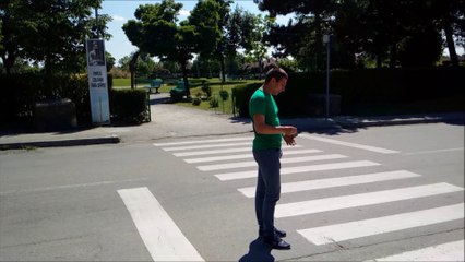 The danger of crossing the street