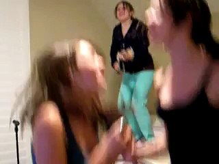 Friends singing and dancing