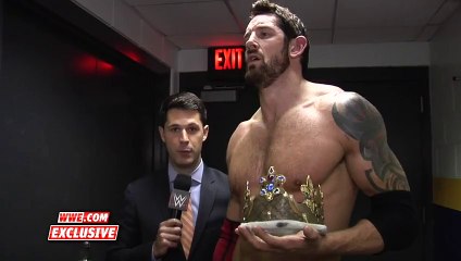 King Barrett celebrates his victory over R-Truth- WWE.com Exclusive, July 19, 2015