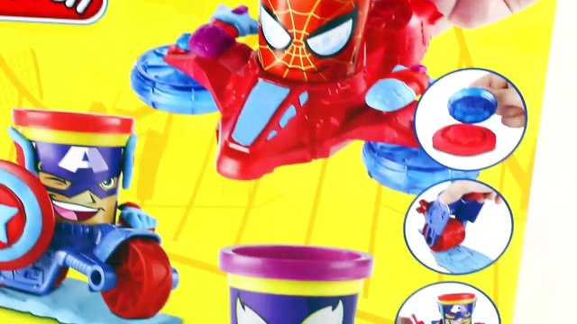 New 2015 Spiderman Play Doh Can Heads Captain America Iron Man Marvel Superheroes Toys