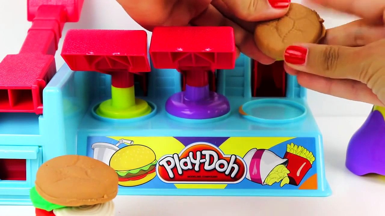 Play Doh Burger Builder playset French Fries playdough Food creations