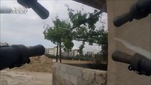 Anti Aircraft Tank ZSU-23-4 Gun Shoots At Rebel Snipers in Qusayr July 2013!