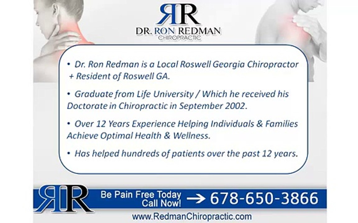 Roswell Georgia Chiropractor Dr. Ron Redman