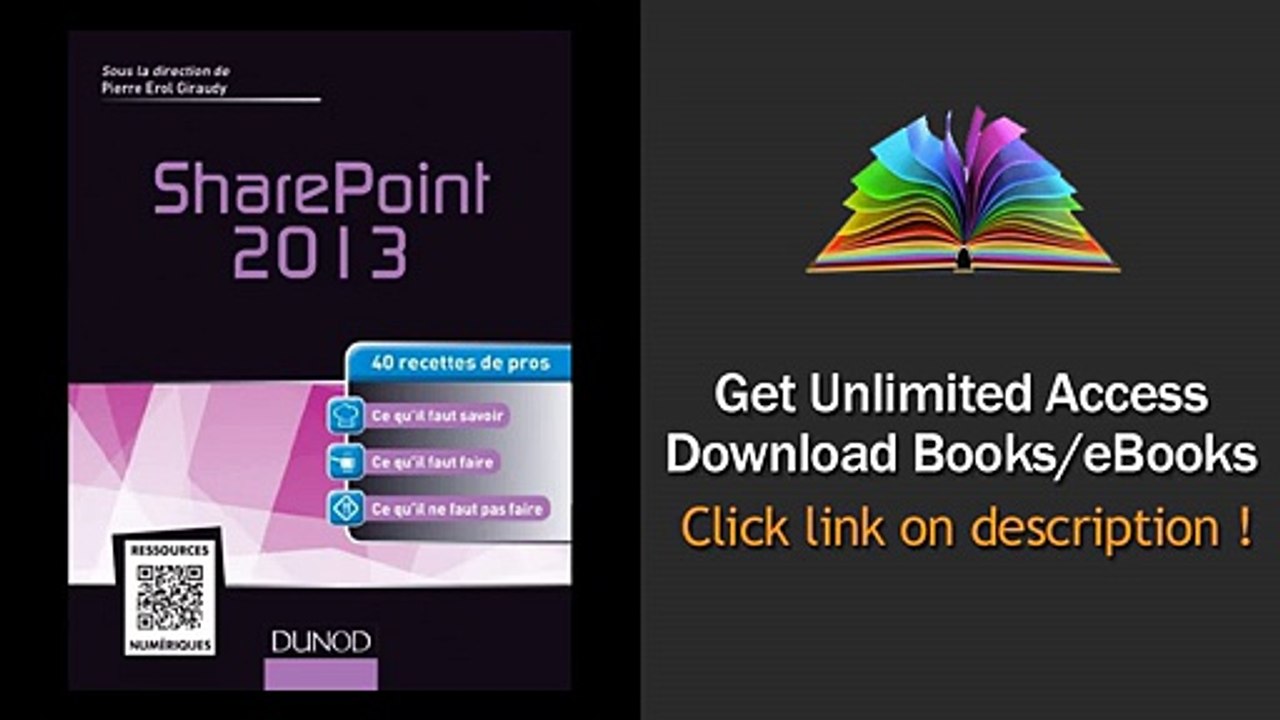 Download PDF SharePoint 2013 - 40 recettes de pros