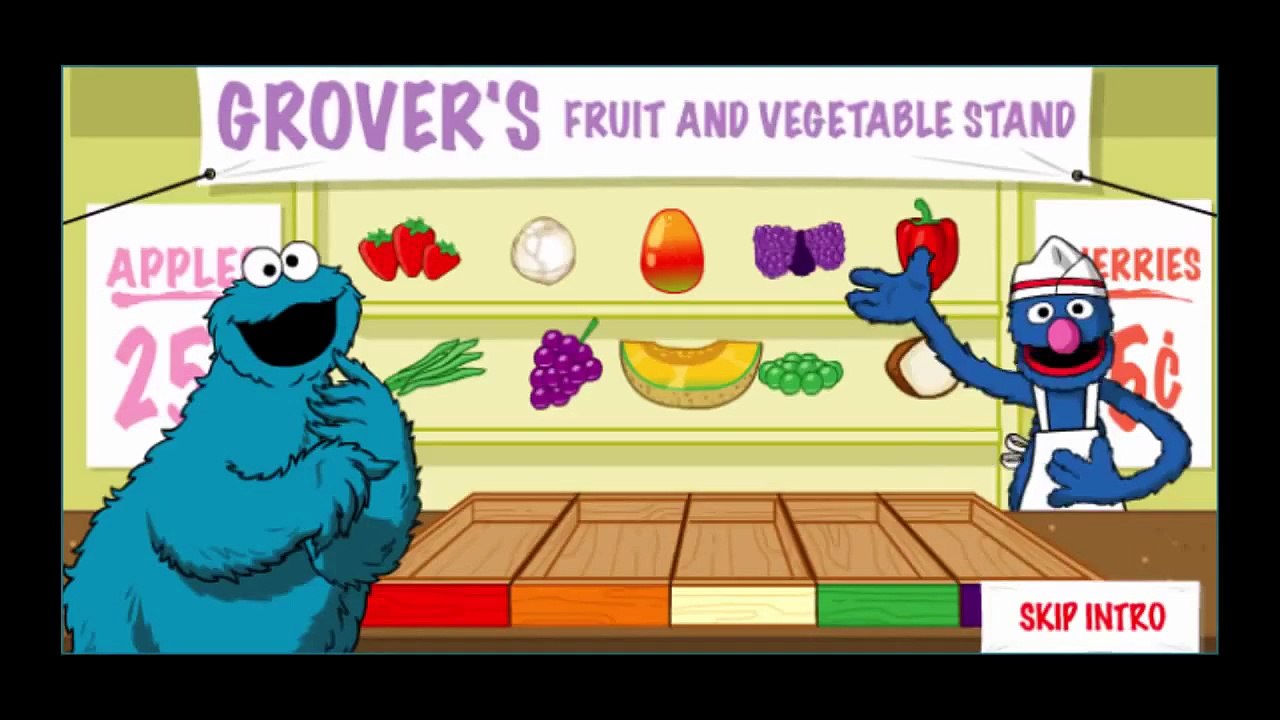 Sesame Street Color Me Hungry Cartoon Animation PBS Kids Game Play Walkthrough
