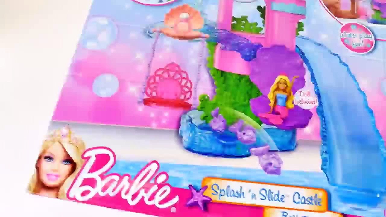 BARBIE Mermaid Splash n Slide Castle Disney Princess Ariel Prince Eric Toy Dolls