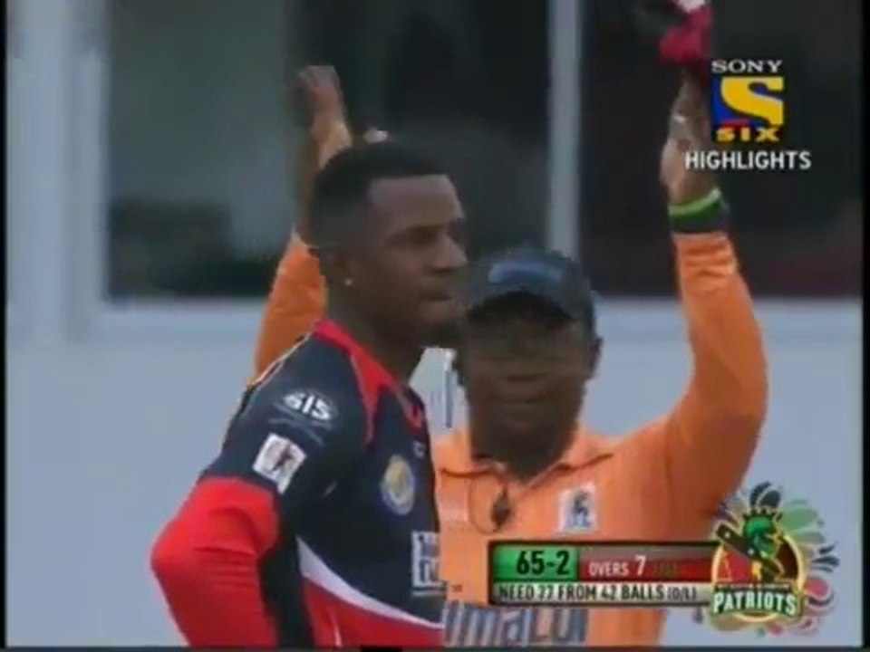 Shahid Afridi 21 off 9 balls vs T&T Red Steel  CPL 2015