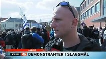 EDL Århus demo - Søren Hartmann rapporterer om venstreekstremistisk vold i Mølleparken