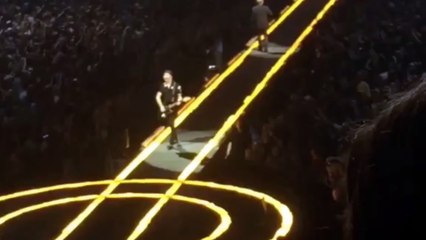 U2's The Edge falls off the stage  I&E Tour 2015 Vancouver