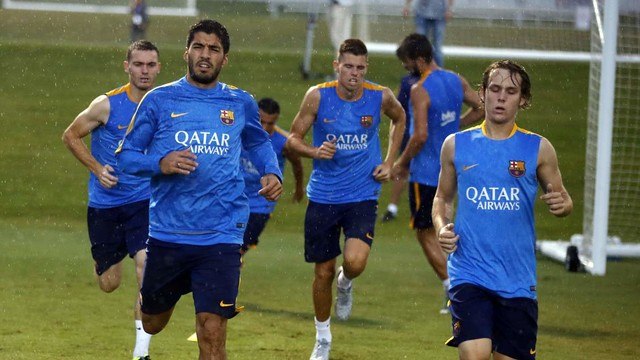 FC Barcelona training sessions: First training session in United States