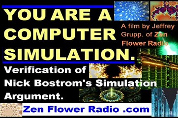 YOU ARE A SIMULATION. A film by Jeffrey Grupp, SimulationTheory.net. Bostrom's Simulation Argument