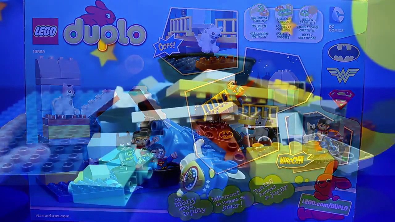 Duplo Lego Batman Adventure Toy Review with Superman and Wonder Woman Saving a Kitten