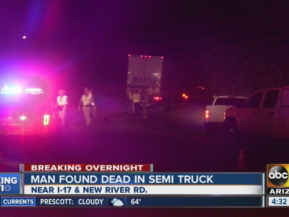 Man found dead in truck on Interstate 17