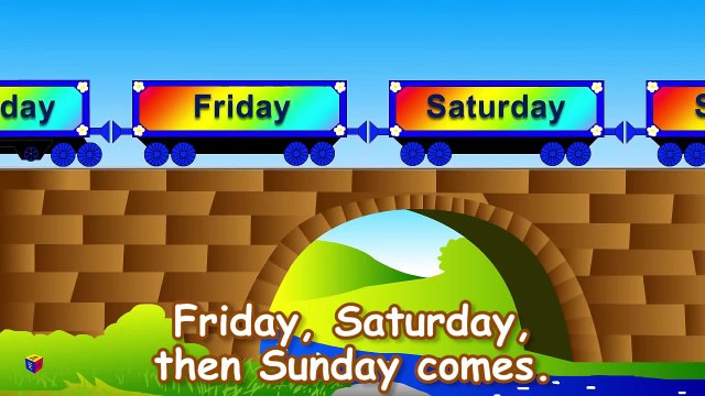 Days of the week song for kids. Educational cartoon about Choo Choo train for children