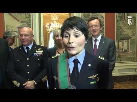 Roma - Incontro del Presidente Mattarella con il cap. Samantha Cristoforetti (20.07.15)