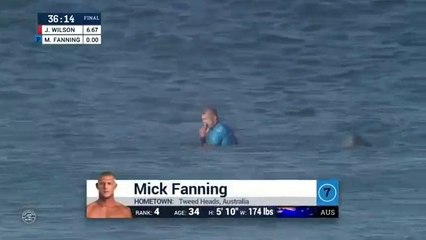 Shark Attacks Mick Fanning at J-Bay Open. AMAZING!!!