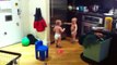 Twin baby boys have a conversation