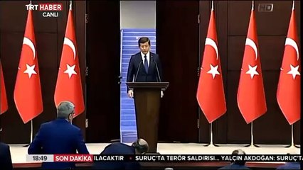 Başbakan Davutoğlu'ndan Suruç Açıklaması