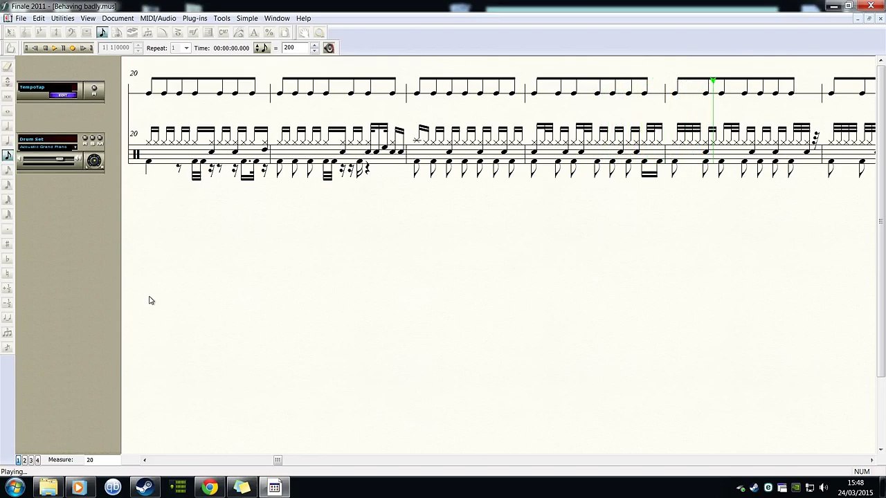 Animals as leaders - Behaving badly - drum sheet with playback