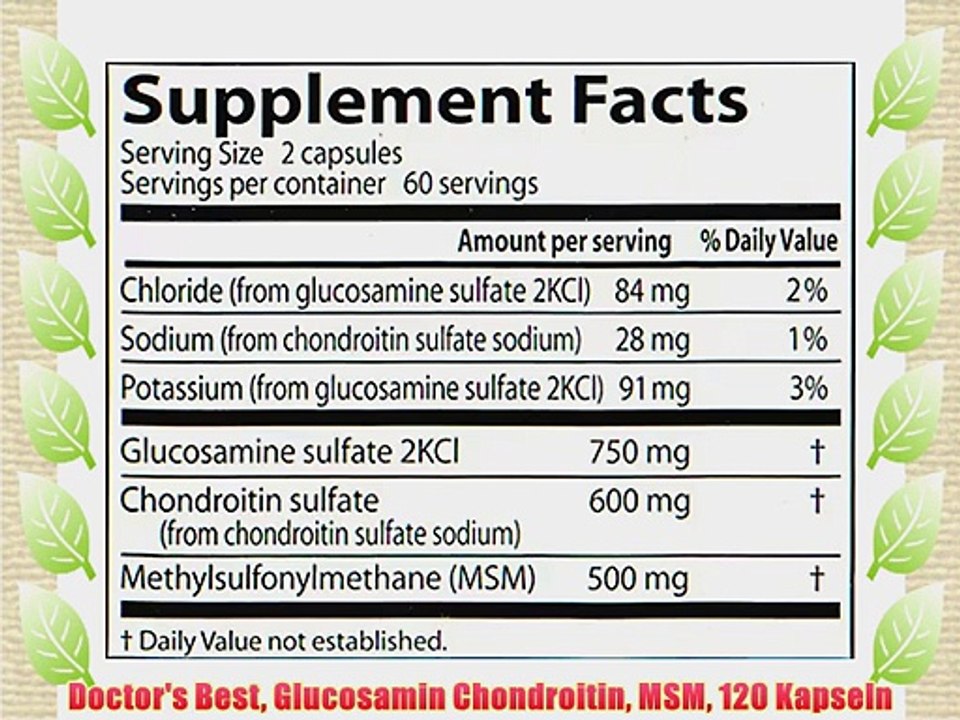 Doctor's Best Glucosamin Chondroitin MSM 120 Kapseln