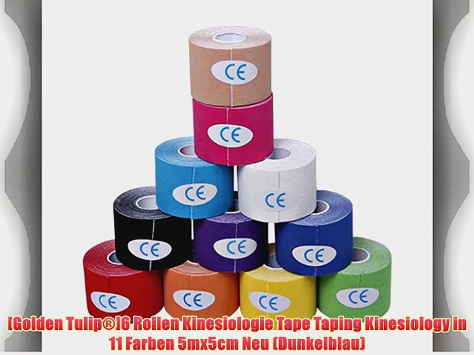 [Golden Tulip?]6 Rollen Kinesiologie Tape Taping Kinesiology in 11 Farben 5mx5cm Neu (Dunkelblau)