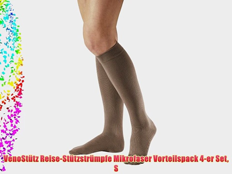 VenoSt?tz Reise-St?tzstr?mpfe Mikrofaser Vorteilspack 4-er Set S