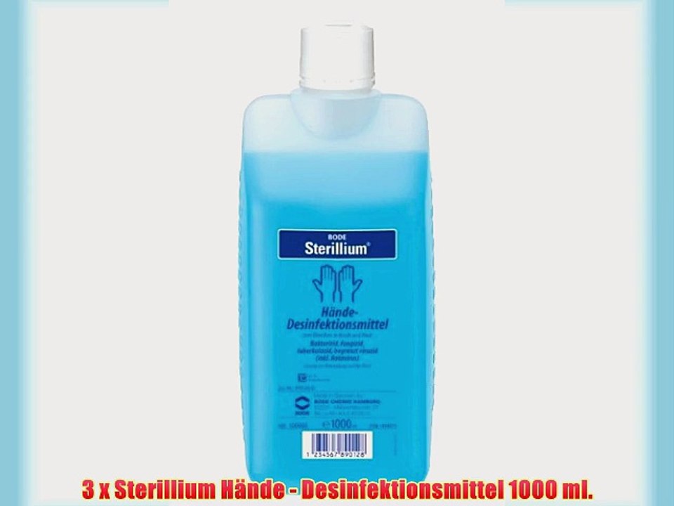 3 x Sterillium H?nde - Desinfektionsmittel 1000 ml.
