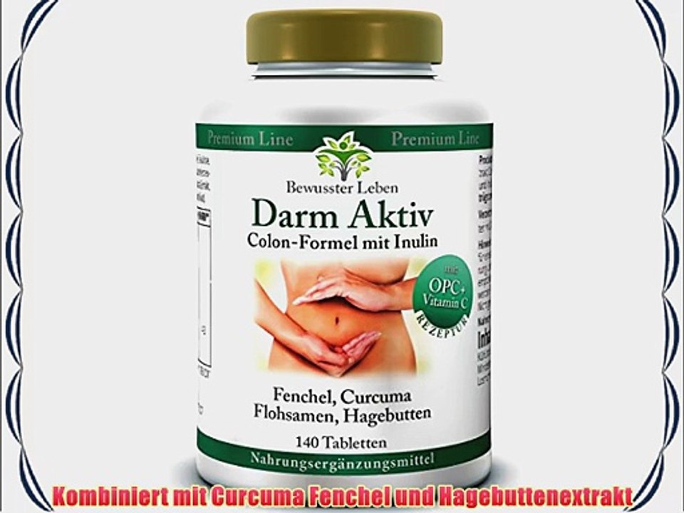Colon Detox Darmreinigung - Spezialprodukt aus Flohsamenschalen Curcuma Longa (Curcumin) -