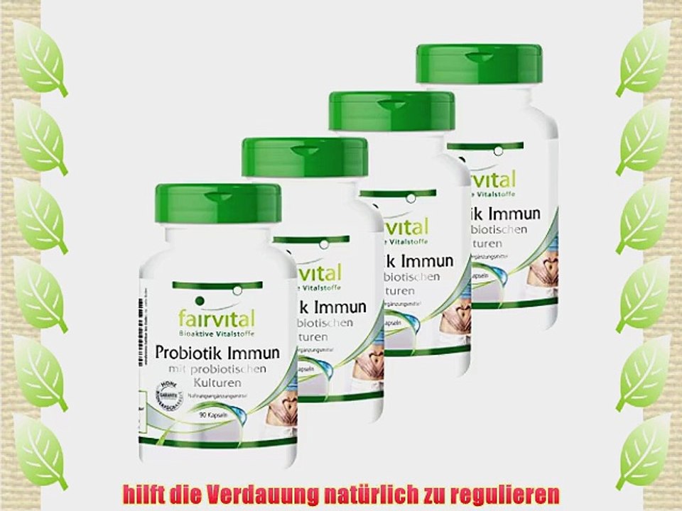 Fairvital Probiotik Immun mit probiotischen Kulturen3 plus 1 4 x 90 vegetarische Kapseln Lactobacillus