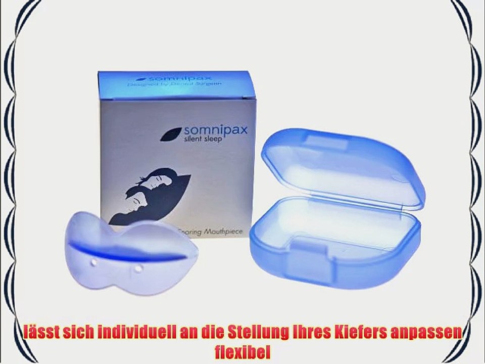Somnipax Anti-Schnarch Mundst?ck - die Hilfe gegen Schnarchen mit hohem Tragekomfort