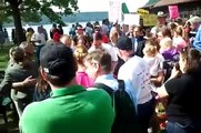 Wisconsin Governor Scott Walker appears at the Devil's Lake 100th anniversary celebration