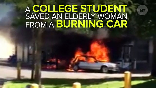 Teenager Saves Woman Trapped In Burning Car While 6 Other Bystanders Watch