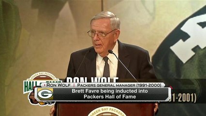 Wolf: Favre was the best player I've ever seen