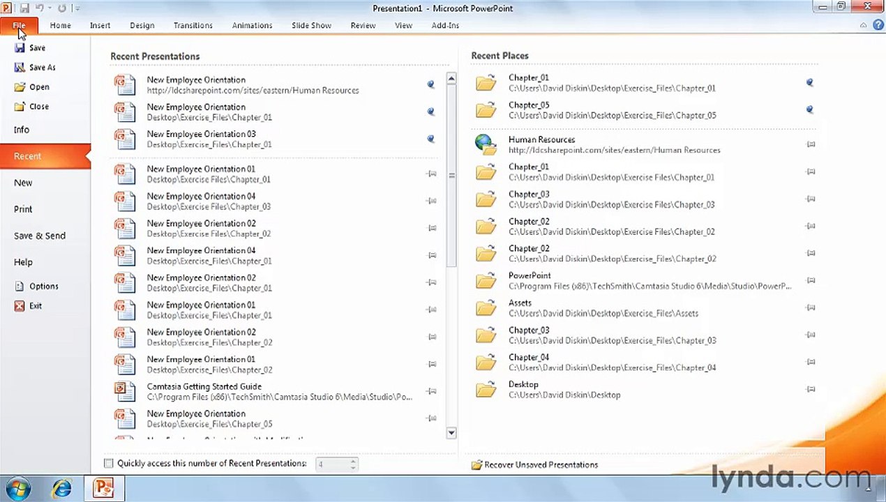 Powerpoint Starting from scratch