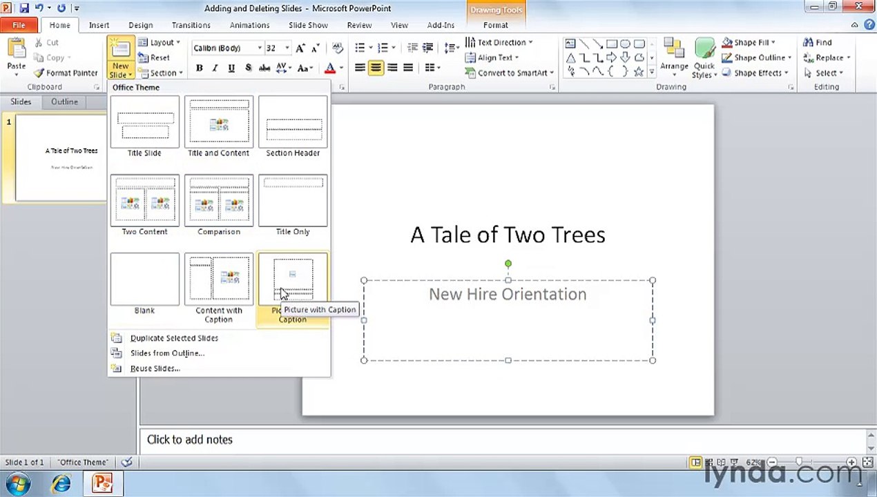 Powerpoint Adding slides and content