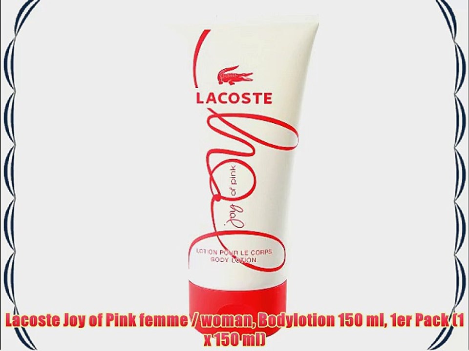 Lacoste Joy of Pink femme / woman Bodylotion 150 ml 1er Pack (1 x 150 ml)