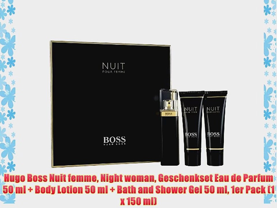 Hugo Boss Nuit femme Night woman Geschenkset Eau de Parfum 50 ml   Body Lotion 50 ml   Bath