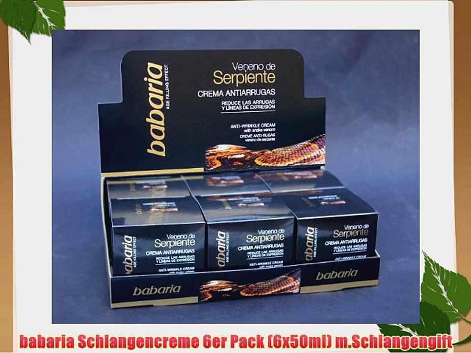 babaria Schlangencreme 6er Pack (6x50ml) m.Schlangengift