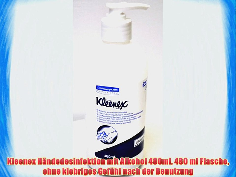 Kleenex H?ndedesinfektion mit Alkohol 480ml 480 ml Flasche ohne klebriges Gef?hl nach der Benutzung
